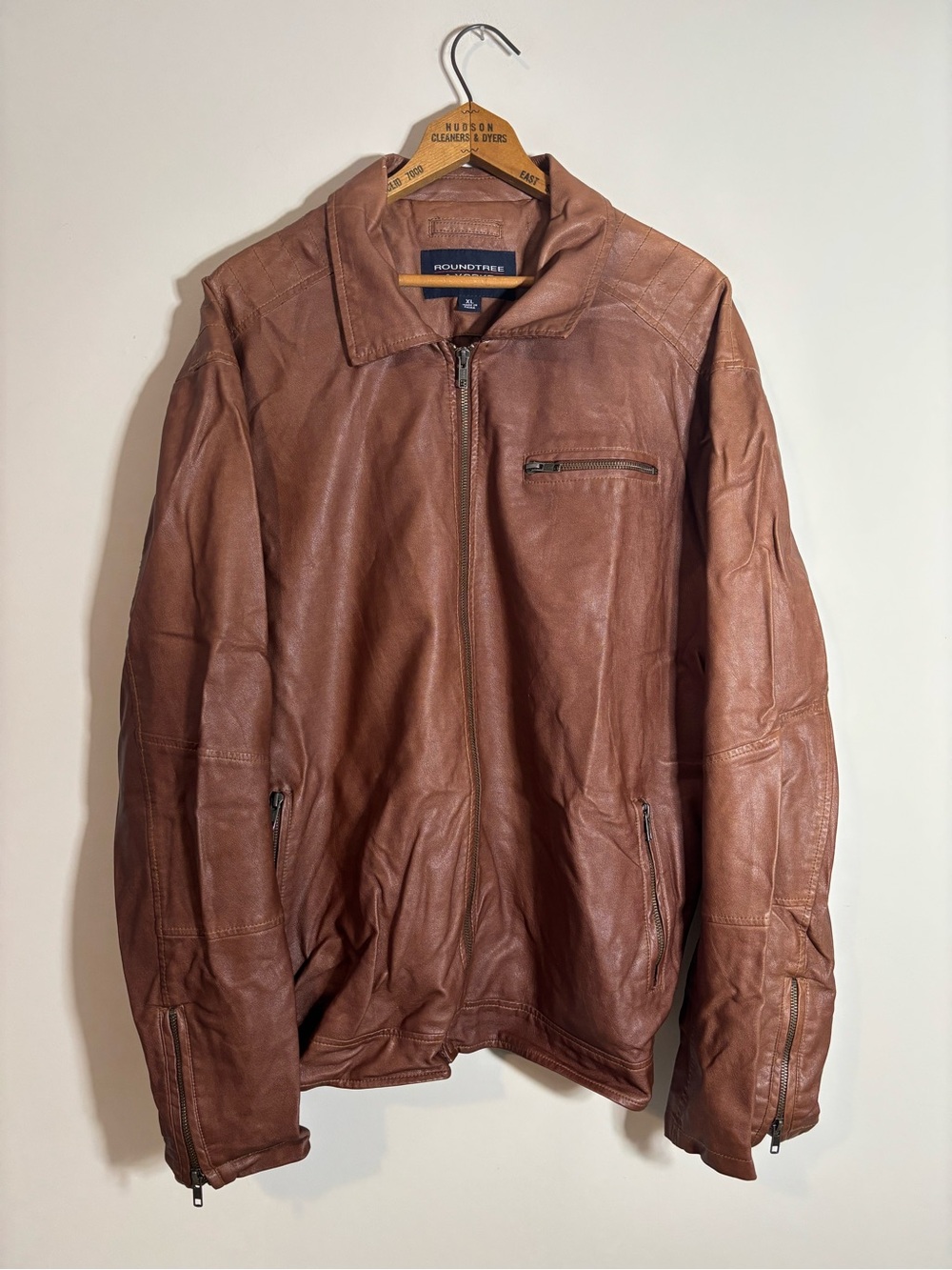 Vintage Roundtree & Yorke Vegan Leather Jacket XL
